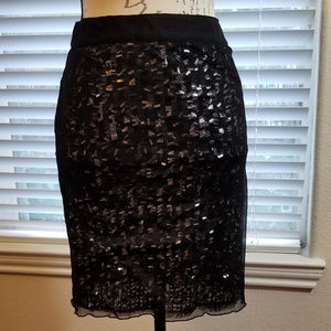 NWT Banana Republic Monogram Sequin Skirt 00